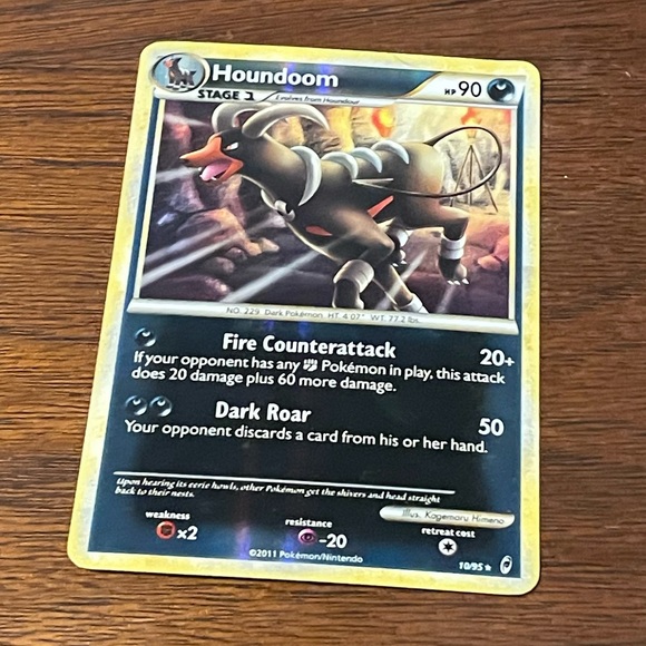 🐉 Holographic Houndoom Pokemon Collectable Trading Card 10/95 🐉 - Picture 4 of 5